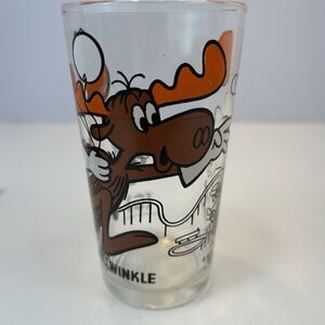 Vtg Pepsi Collector Series Bullwinkle 5" Drinking Glass 8oz